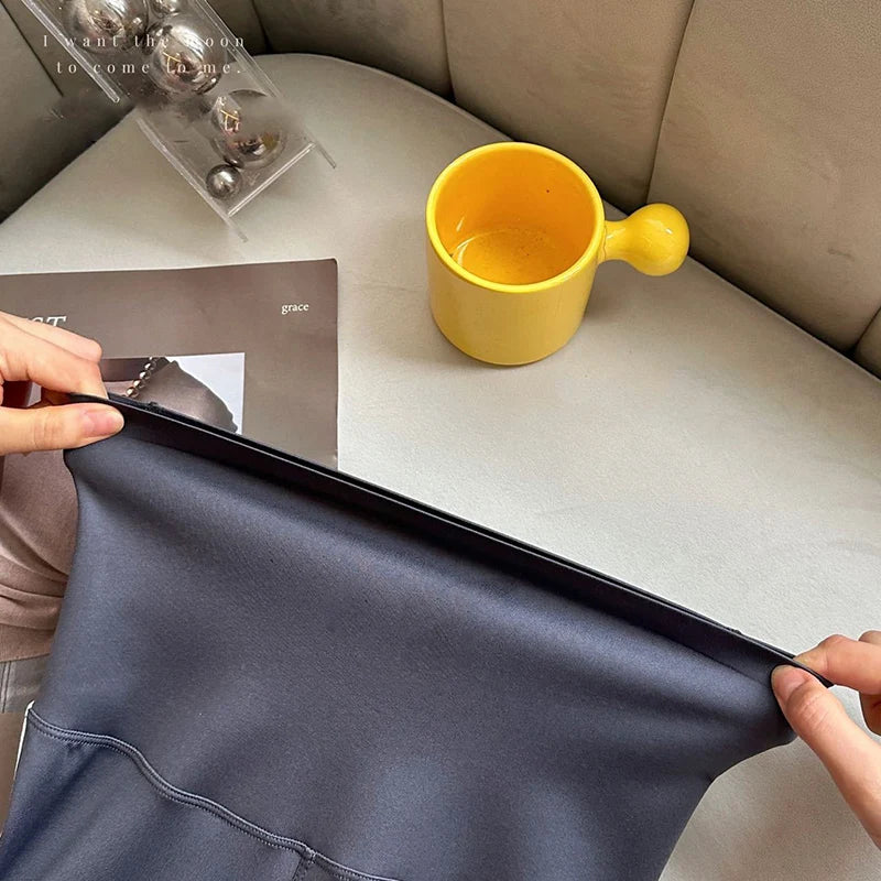 Leggings Piel Tiburón Raya Lateral | Cintura Alta Ajustado Casual | Mallas Deportivas PV | Ticotrendy