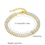 Pulseras de cadena de tenis de circonio brillante de lujo de acero inoxidable para mujeres y hombres, brazalete de moda de Hip Hop, accesorios, regalos de joyería