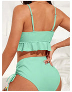 Bikini con Cordón y Volantes - Traje de Baño Sexy para el Verano Tico