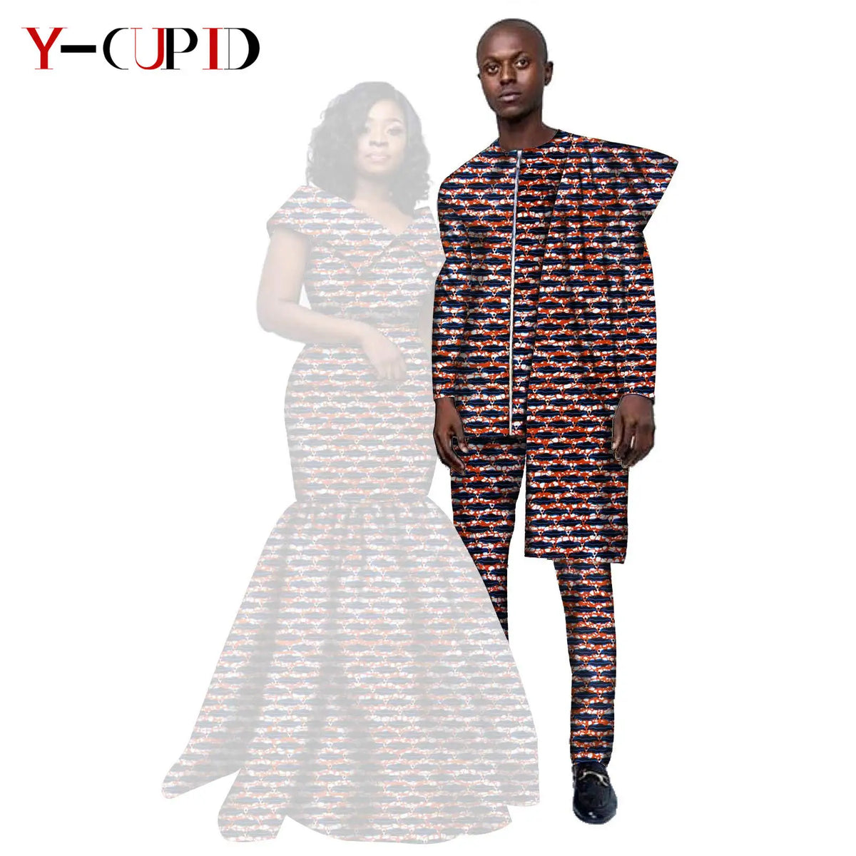 Vestido Africano Top Pantalón Irregular Pareja | Bazin Riche | Tallas XS-6XL | Tico Trendy