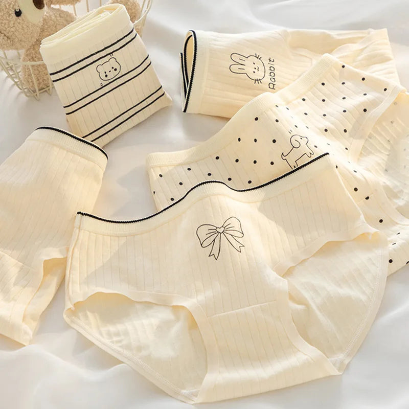 Bragas de Algodón Estampadas | Set de 5 Piezas