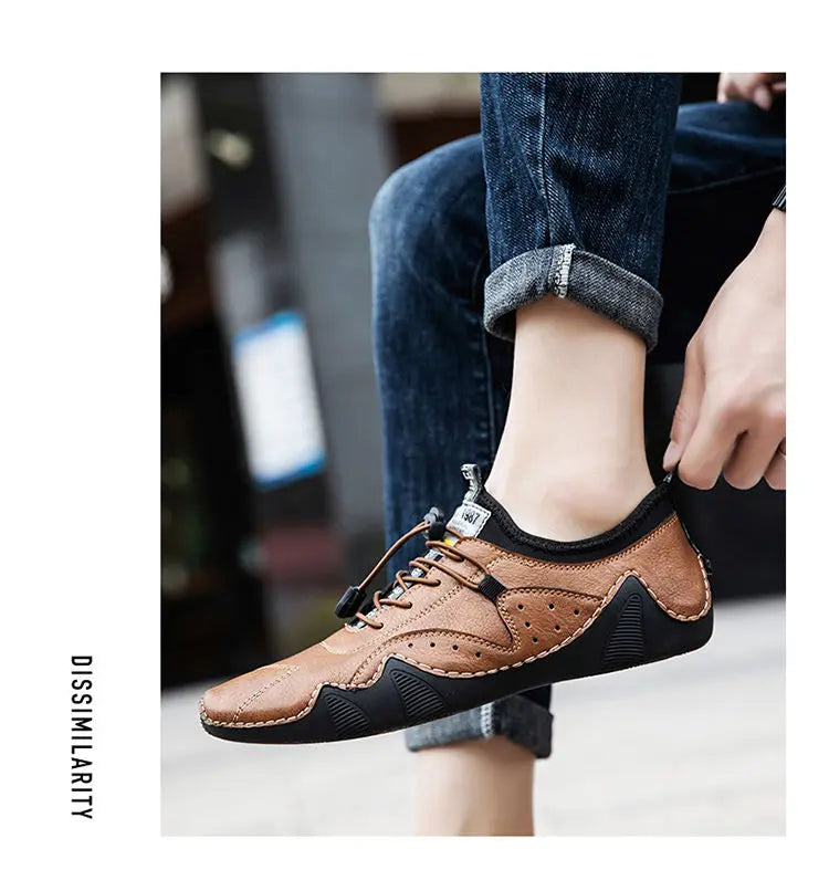 Mocasines Lujo Hombre ∣ Cuero Hechos a Mano ∣ Zapatillas Casual 2023