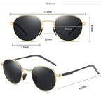 Gafas de Sol CATERSIDE Polarizadas | Montura Redonda Metal | Estilo Punk