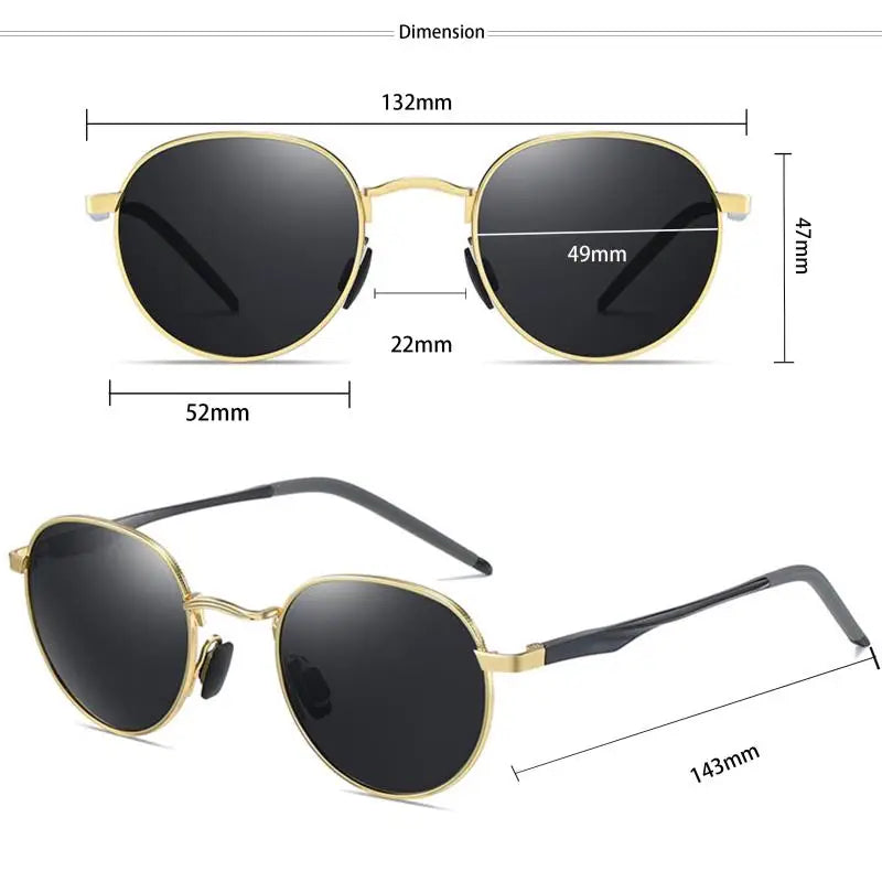 Gafas de Sol CATERSIDE Polarizadas | Montura Redonda Metal | Estilo Punk