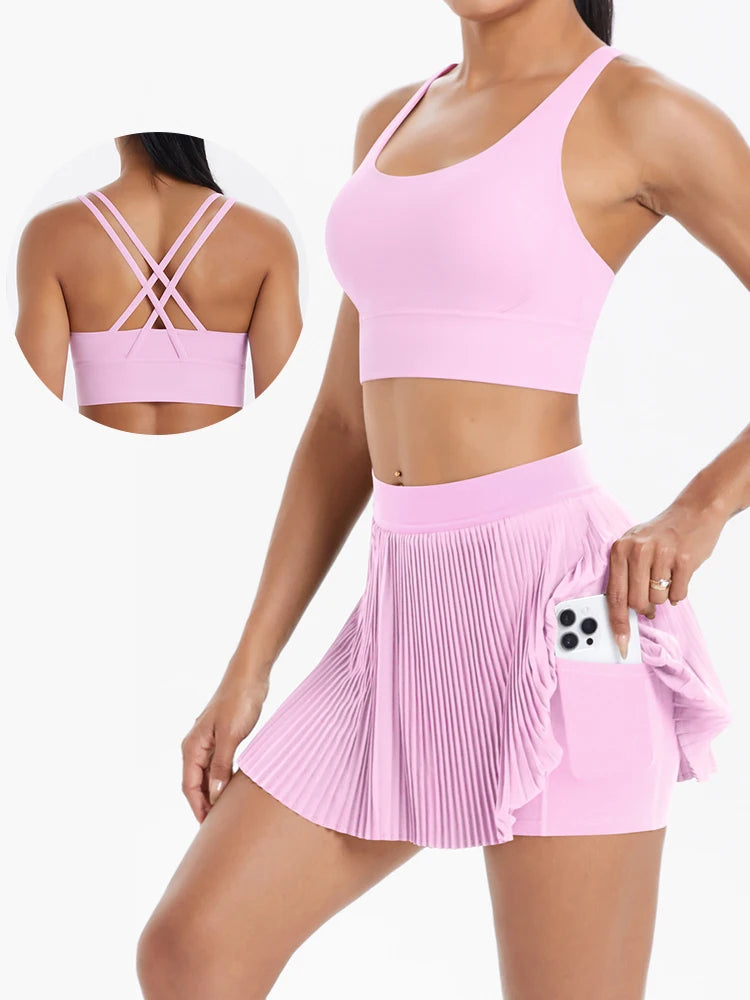 Conjunto Deportivo Corto Mujer | Tenis Verano | Gym Exterior Secado Rápido