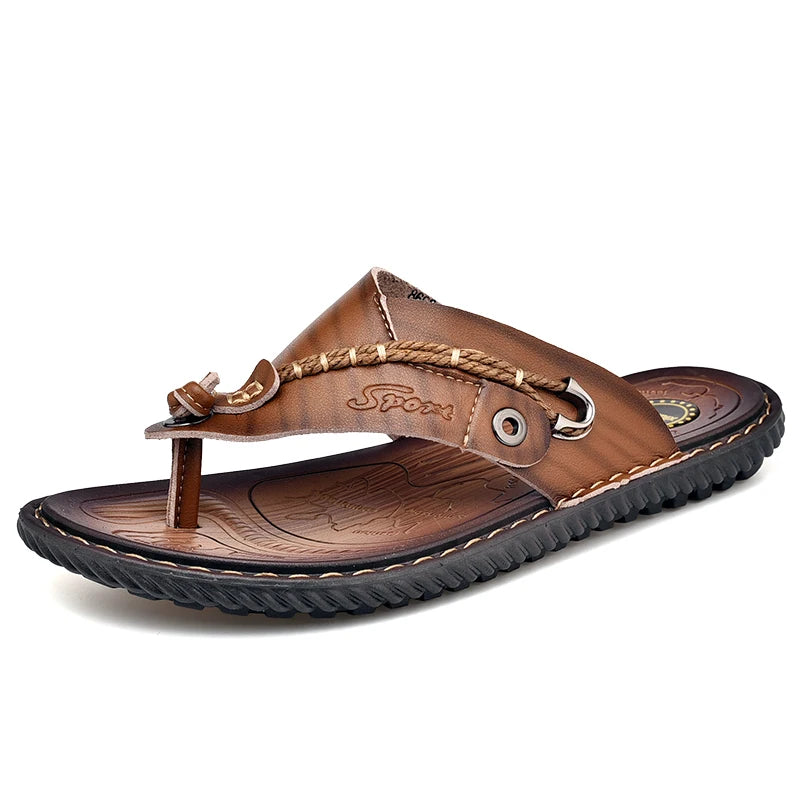 Zapatillas de Microfibra Hombre Verano Hechas a Mano Transpirables | Estilo Conciso