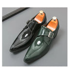 Mocasines Negros Lujo Hombre | Punta Puntiaguda Sin Cordones Zapatos Oxford Boda