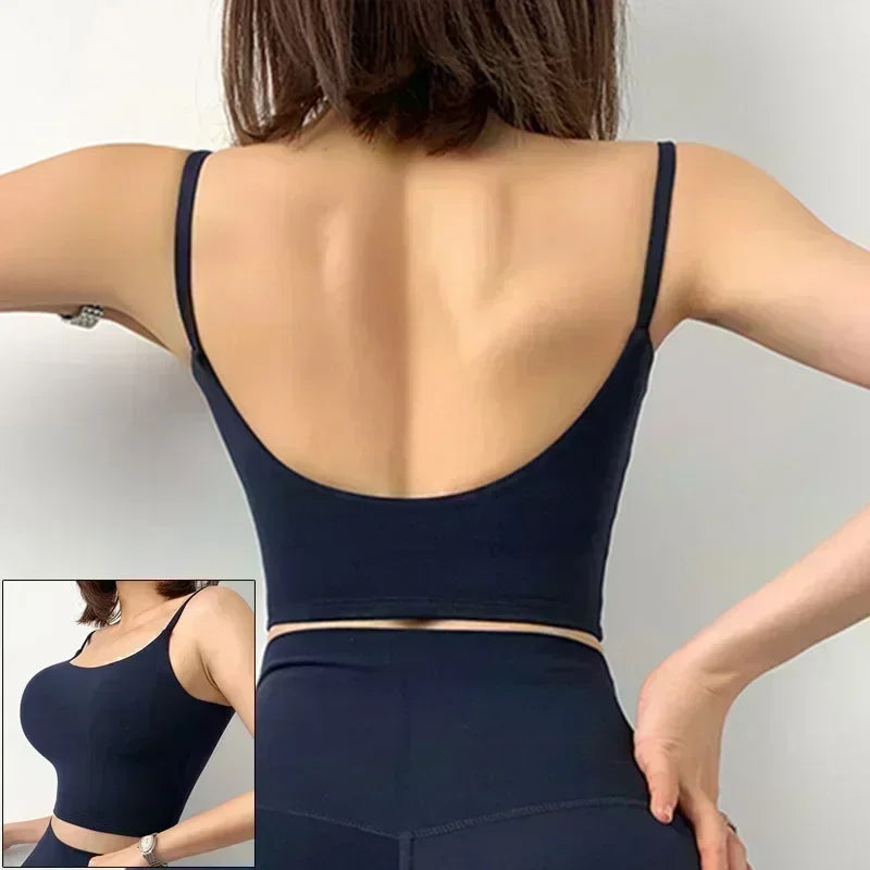 Top Sujetador Deportivo para Mujer | Cremallera Frontal y Realce | Top de Yoga y Fitness