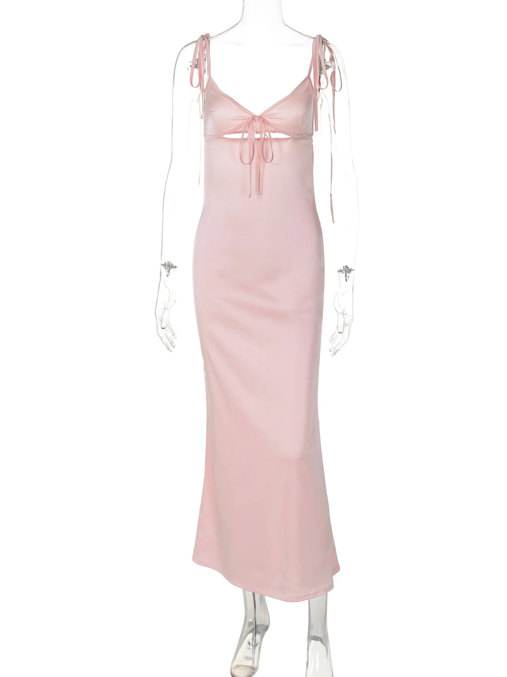 Vestido Midi Y2K | Espalda Descubierta y Tirantes Finos | Fiesta Dulzura