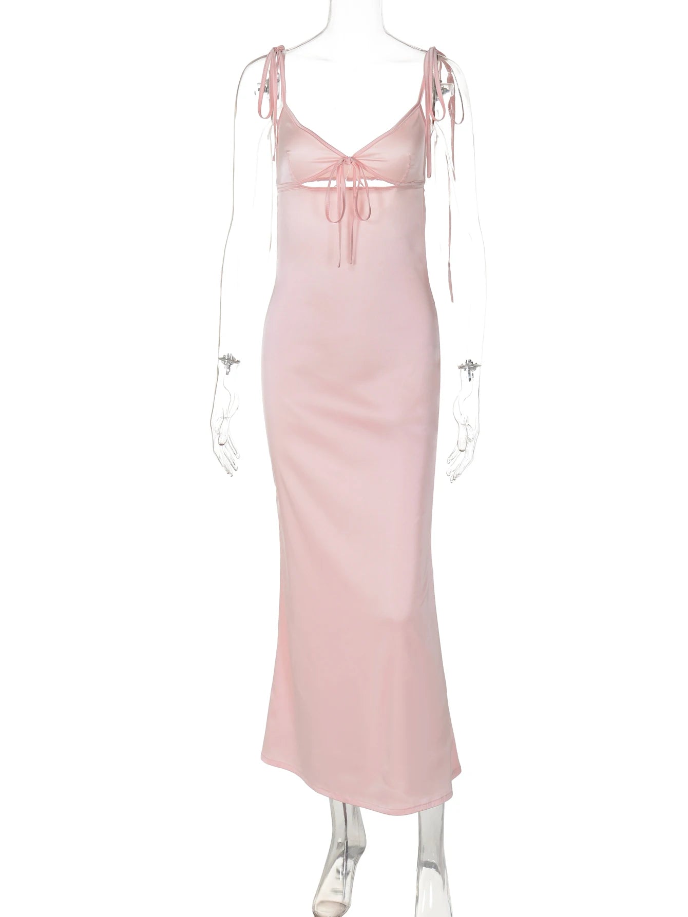 Vestido Midi Y2K | Espalda Descubierta y Tirantes Finos | Fiesta Dulzura
