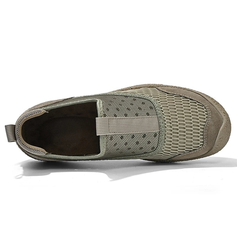 Zapatillas de Malla Transpirables para Hombre | Sin Cordones | Ligeras | Senderismo y Camping