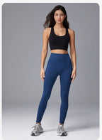 VEQKING Pantalones de yoga de cintura alta para mujer, leggings deportivos sin costuras, elásticos, para gimnasio, fitness, control de abdomen, pantalones de entrenamiento