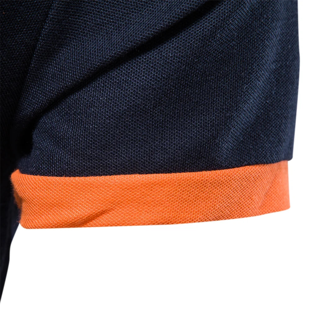 Polo Bordado Ajustado Hombre | Color Sólido Manga Corta | Tallas XS-5XL | Tico Trendy