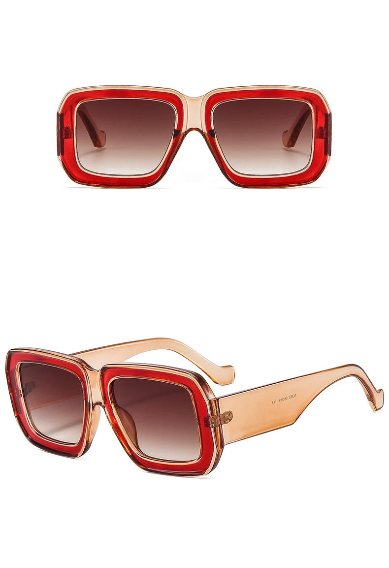 Gafas de Sol Cuadradas Grandes Retro Estilo Único Moderno