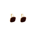 Pendientes de aro cuadrados rojos y negros reducidos geométricos para mujer, accesorios de joyería para mujer, regalos para amigos y familiares