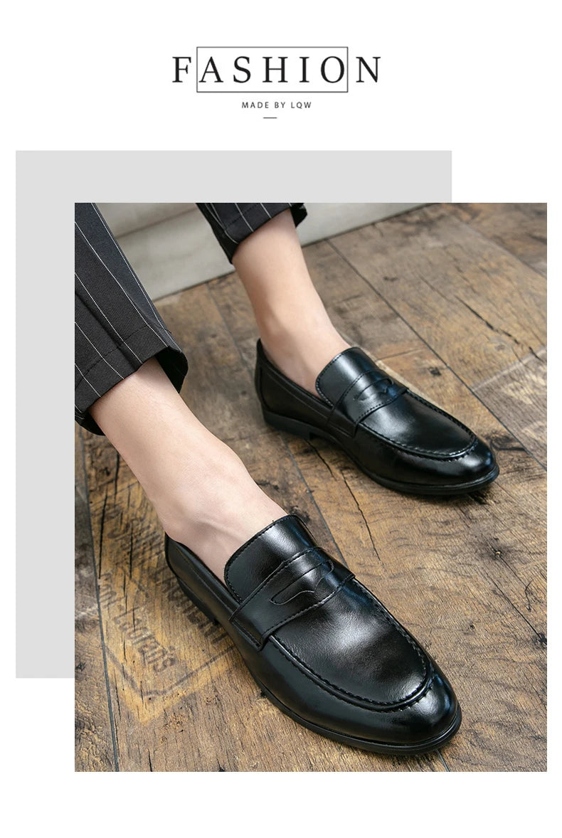 Mocasines de Cuero para Hombre | Talla Grande 48 | Clásicos para Fiesta y Oficina | Tico Trendy