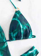 Conjunto de Tres Piezas - Bikini y Cover Up para la Arena