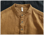 Camisa Lino Algodón Hombre | Estilo Retro | Manga Corta | Cuello Abierto | Ticotrendy Costa Rica