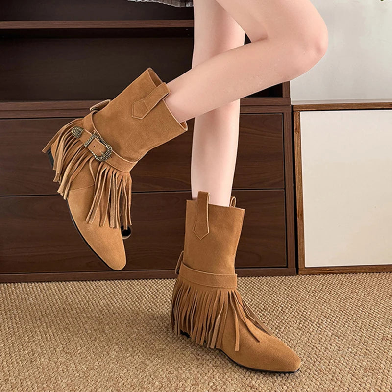 Botas de Montar con Borlas | Estilo Vintage | Mujer | Costa Rica