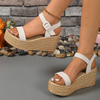 Sandalias Cuña Gruesa Plataforma Verano 2025 | Estilo Casual Tallas Grandes