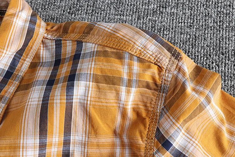 Camisa Cuadros Hombre | Algodón Lavado | Estilo Gótico | Manga Corta | Ticotrendy Costa Rica