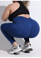 Pantalones de Yoga VEQKING para Mujer, Tallas Grandes, Leggings Deportivos Sin Costuras de Secado Rápido, Leggings de Gimnasio con Efecto Push-Up, Pantalones de Entrenamiento de Alta Elasticidad