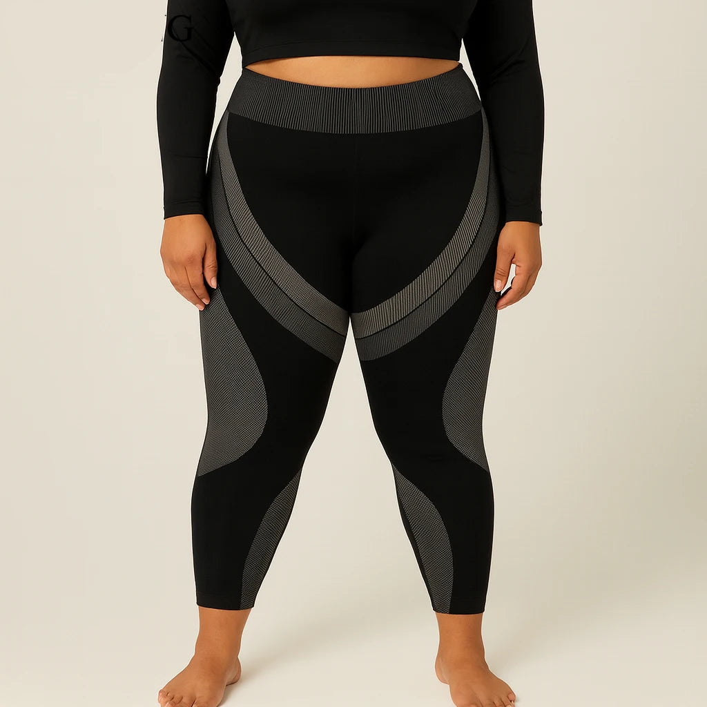Pantalones Deportivos para Mujer | Mallas Yoga Sin Costuras | Contraste de Color y Hiplift | Tico Trendy