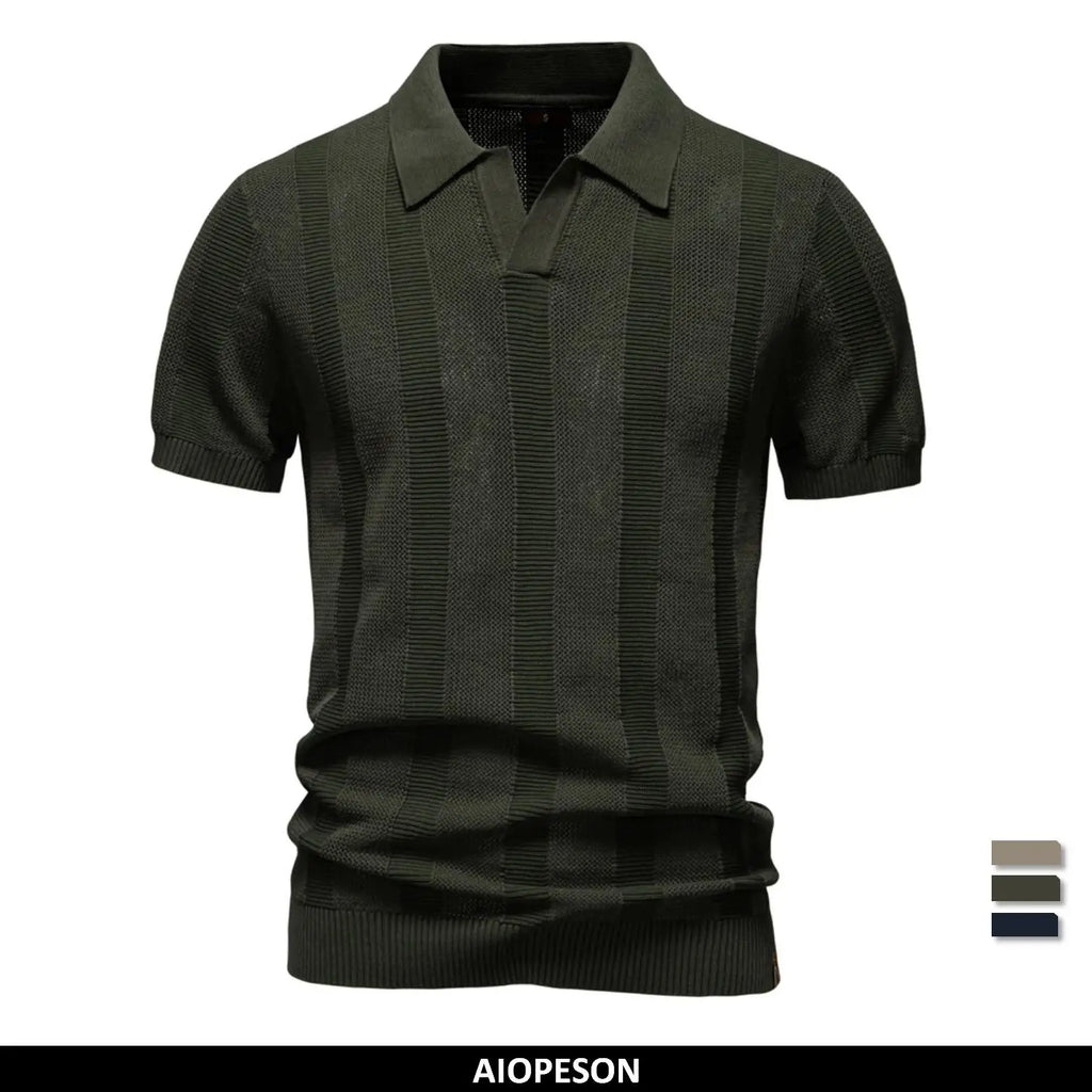Polo Malla Cuello Vuelto Hombre | Punto Transpirable Informal | Tallas S-XXL | Tico Trendy