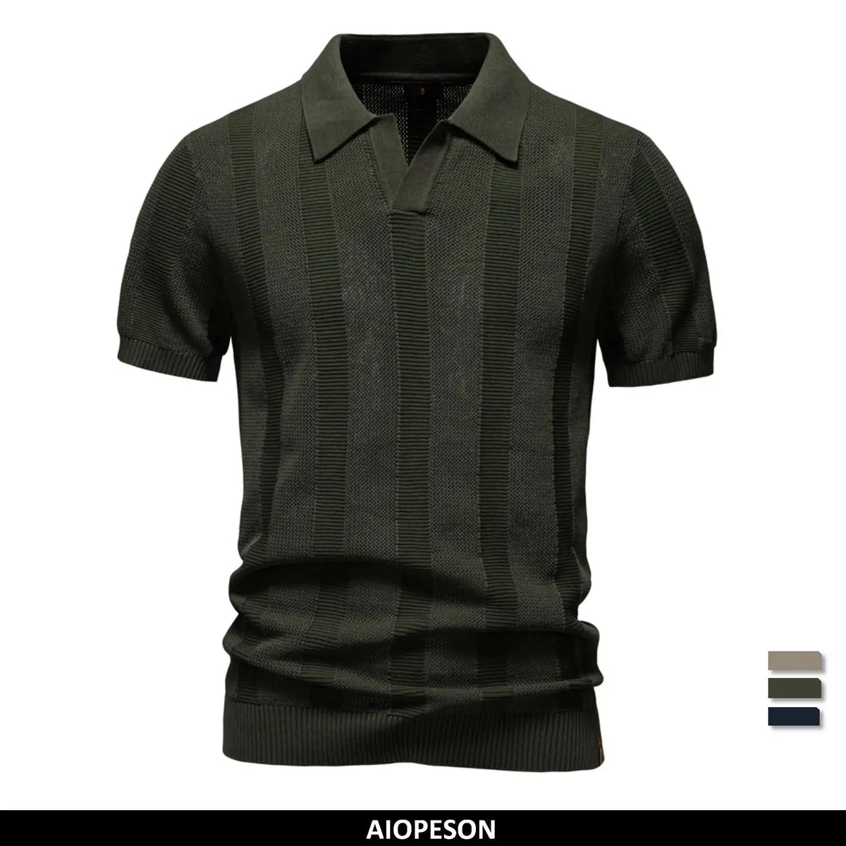 Polo Malla Cuello Vuelto Hombre | Punto Transpirable Informal | Tallas S-XXL | Tico Trendy