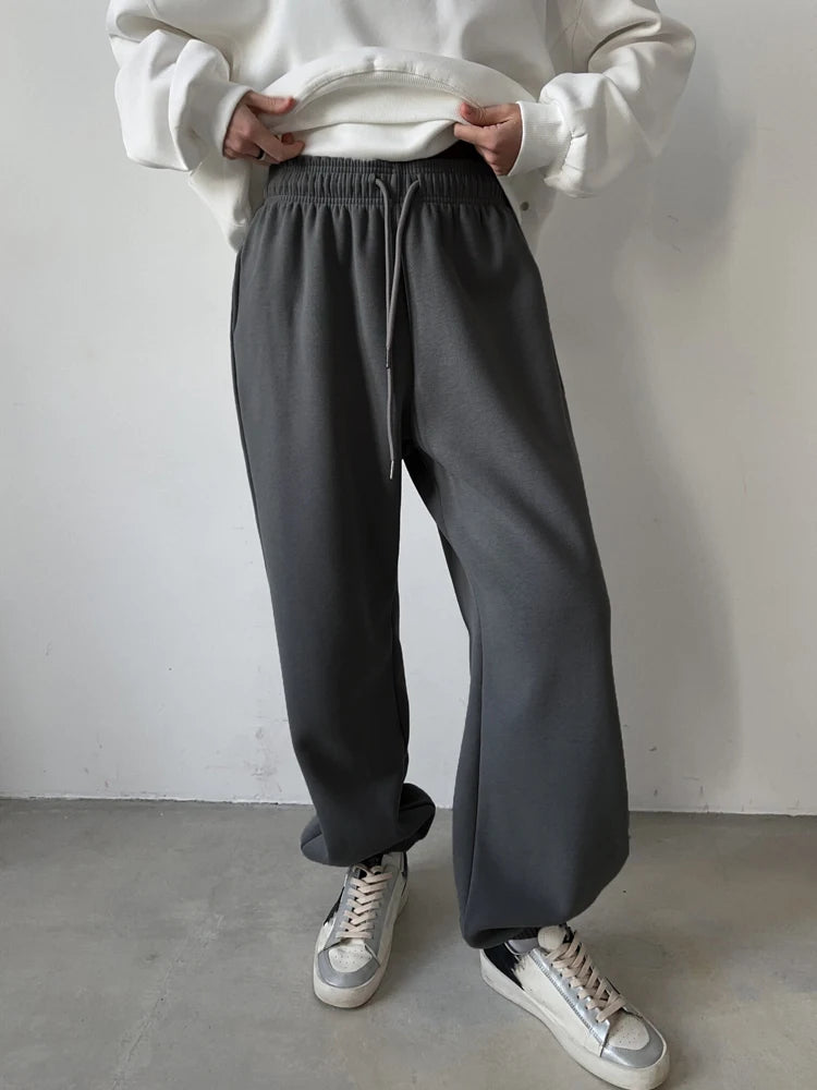 Pantalón Chándal Algodón 80% | Jogger Vintage | Gris y Marrón | Elástico Mujer | Ticotrendy