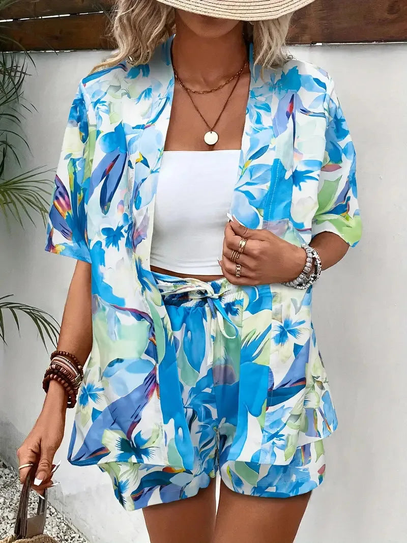 Conjunto Elegante Verano 2025 | Camisa Estampada Resort | Camisa Estampada