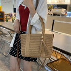 Bolso De Mano Tejido Vintage Mujer Playa Verano Cruzado