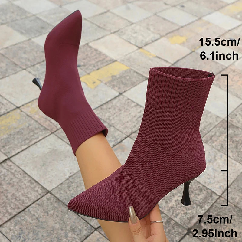 Botines de Malla Elegantes | Tacón Cuadrado Retro