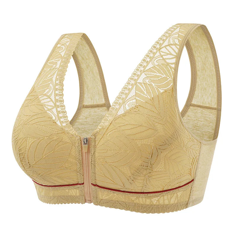 Sujetador Yoga Cremallera | Algodón Sin Aro Transpirable | Tallas S-6XL Encaje | Tico Trendy