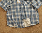 Camisa Casual Hombre | Cuadros Tartán | Algodón Puro | Manga Corta | Ticotrendy Costa Rica
