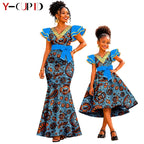 Vestido Sirena Mangas Volante Madre e Hija | Tico Trendy