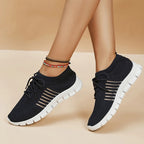 Zapatillas de Punto Transpirables | Plataforma | Suela Blanda | Talla Grande | Verano