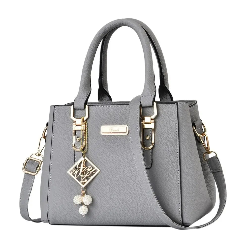 Bolso de Hombro de Gran Capacidad de PU con Bolsillo Abierto para Mujer