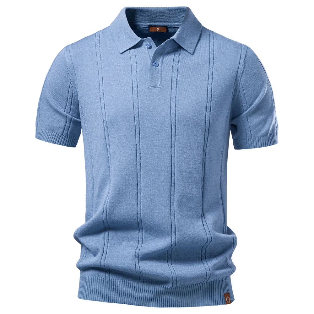 Polo Golf Rayas Tela Fresca Hombre | Manga Corta Transpirable | Tallas S-XXL | Tico Trendy