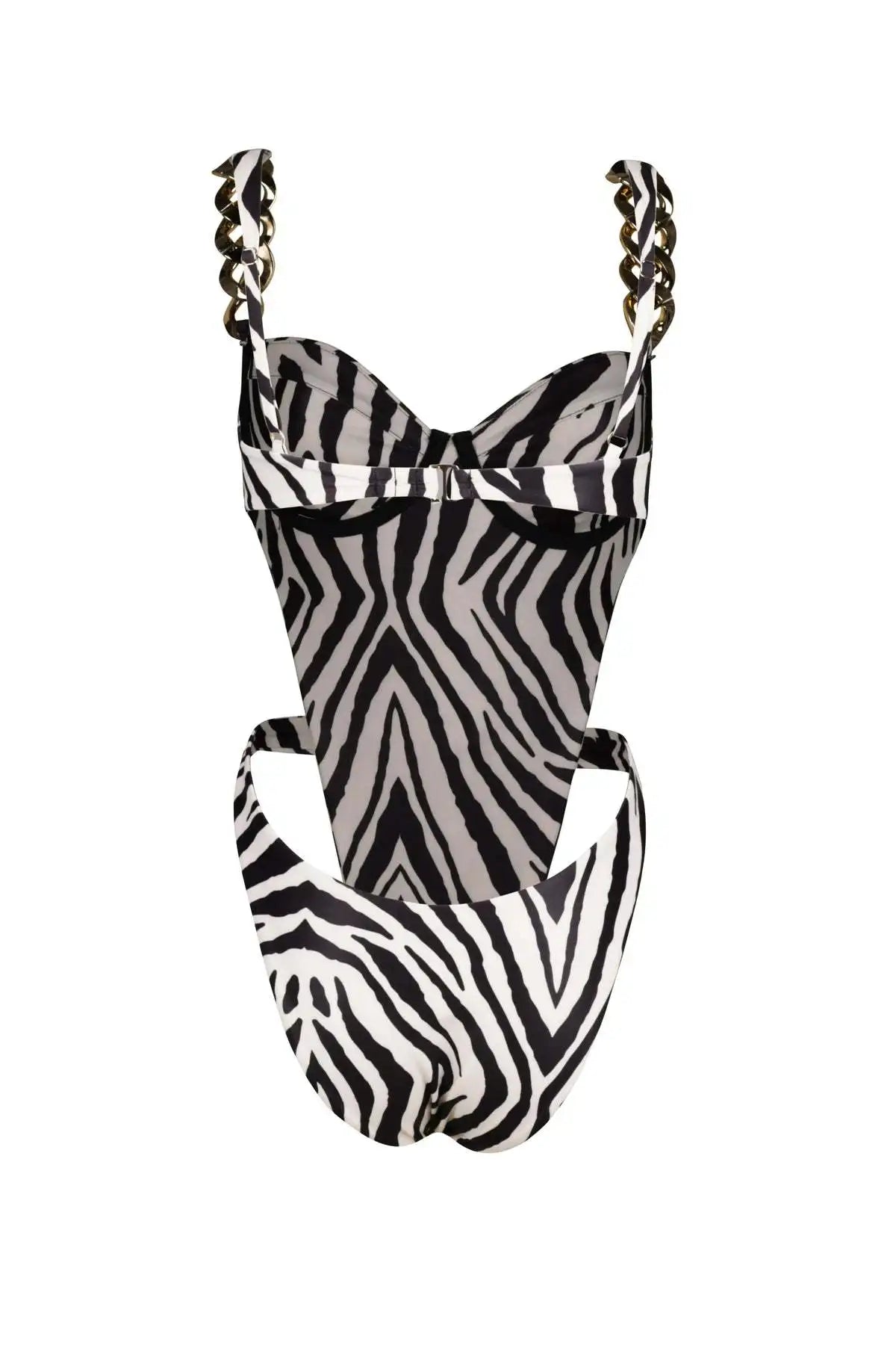 Traje De Baño Sexy Rayado Cintura Alta Playa Mujer Una Pieza