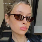 Gafas Sol Ovaladas Retro Leopardo Marrón | Montura Pequeña A La Moda UV400 Viajar