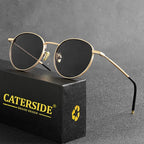 Gafas de Sol CATERSIDE Polarizadas | Redondas Retro | Montura Metal Punk