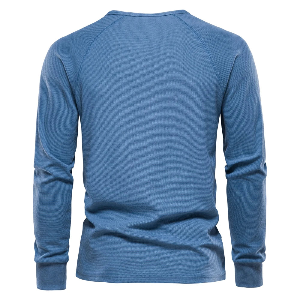 Camiseta Manga Larga Básica Hombre | Transpirable Color Sólido | Tallas S-XXL | Tico Trendy