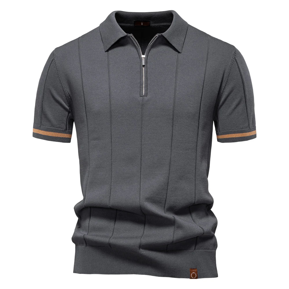 Polo Deportivo Cremallera Hombre | Ajustado Oficina Casual | Tallas S-XXL | Tico Trendy