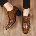 Zapatos Oxford Charol Marrones Hombre | Clásicos Punta Puntiaguda Con Cordones Boda