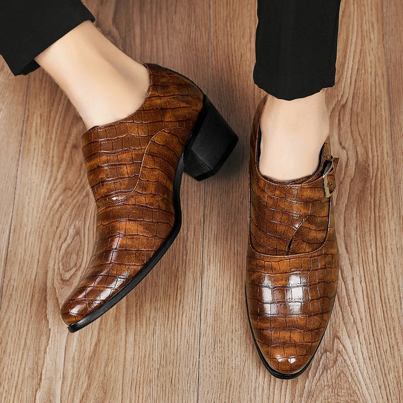 Zapatos Oxford Charol Marrones Hombre | Clásicos Punta Puntiaguda Con Cordones Boda