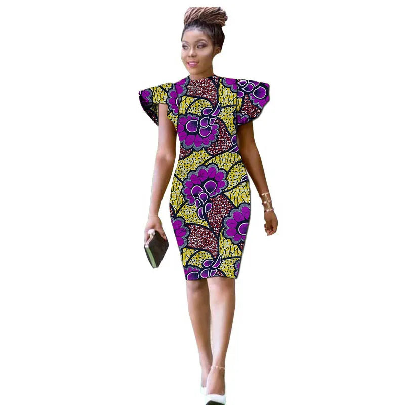Vestido Dashiki Africano hasta la Rodilla