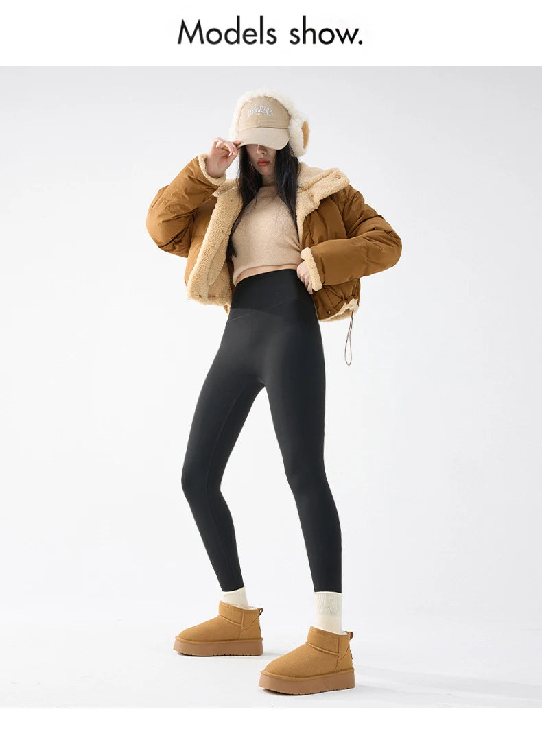 Leggings Térmicos Tiburón Polar Fino | Slim Fit Cintura Alta | Glúteos Sin Costuras Sexy