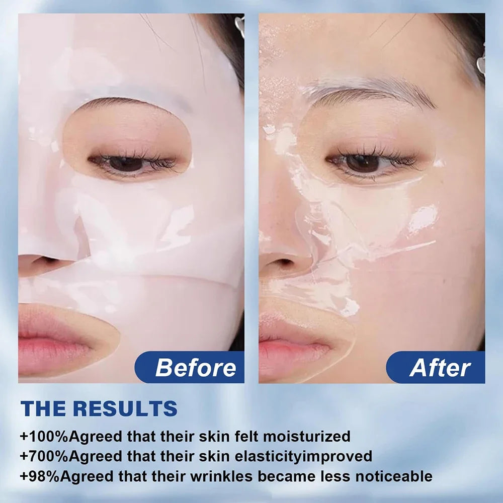 Mascarilla Facial De Colágeno Profundo | Antiarrugas Lifting Reafirmante | Hidratación Nocturna Unisex