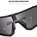 Gafas de Sol Polarizadas de Una Pieza | Montura Cuadrada Deportiva | UV400